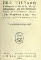 [Gutenberg 46782] • The Vintage: A Romance of the Greek War of Independence